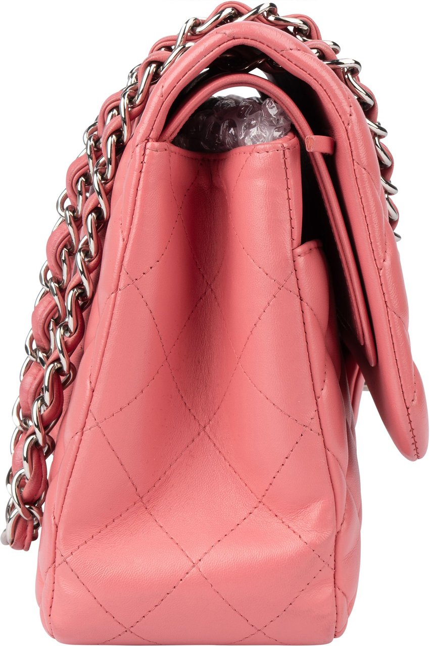 Chanel Quilted Lambskin Jumbo Double Flap Crossbody Bag Rood