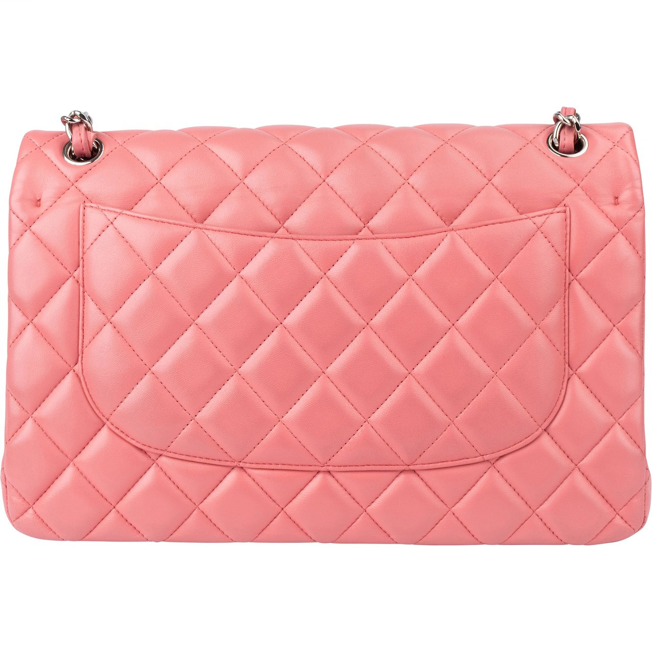 Chanel Quilted Lambskin Jumbo Double Flap Crossbody Bag Rood