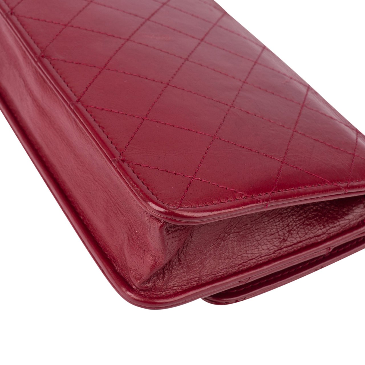 Chanel Chanel Quilted Goatskin Wallet On Chain Crossbody Bag Rood