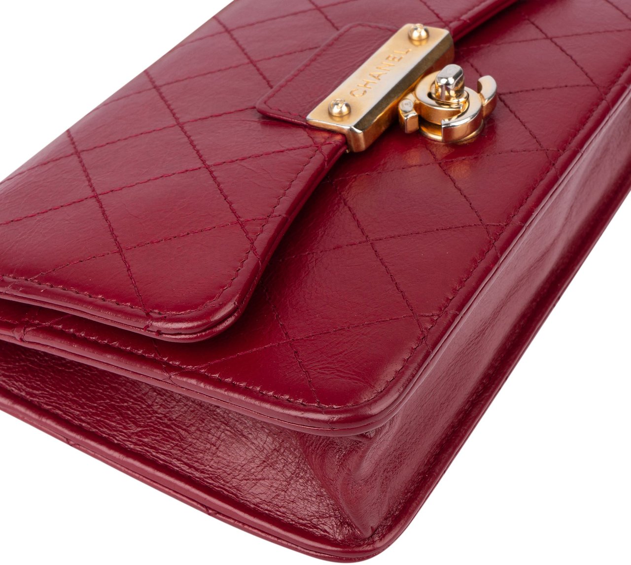 Chanel Chanel Quilted Goatskin Wallet On Chain Crossbody Bag Rood