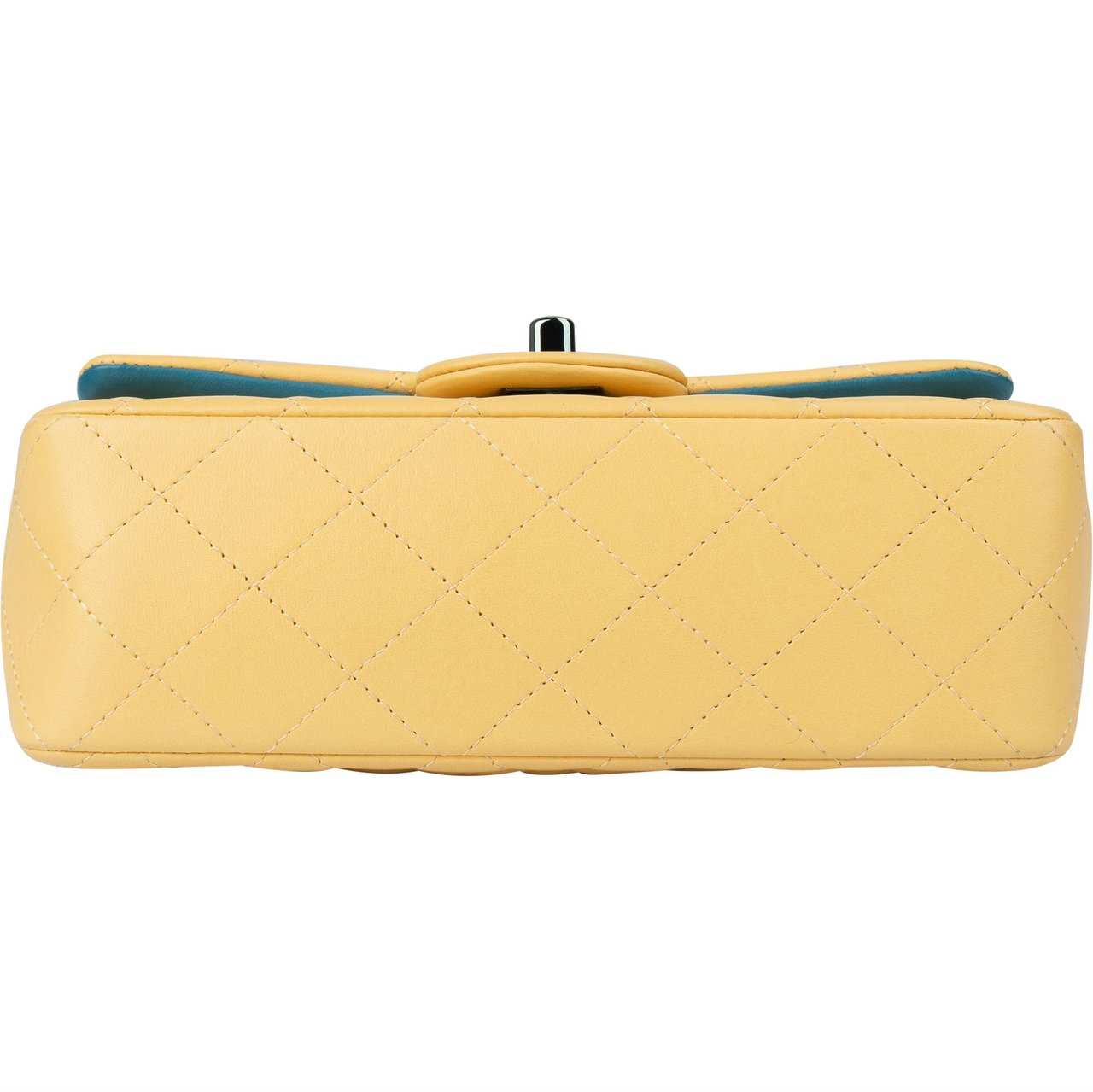 Chanel Chanel Quilted Lambskin Single Flap Crossbody Bag Geel