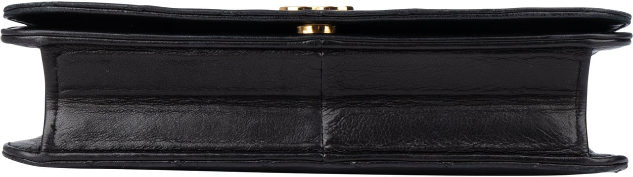 Chanel Chanel Quilted Lambskin Single Flap Shoulder Bag Zwart