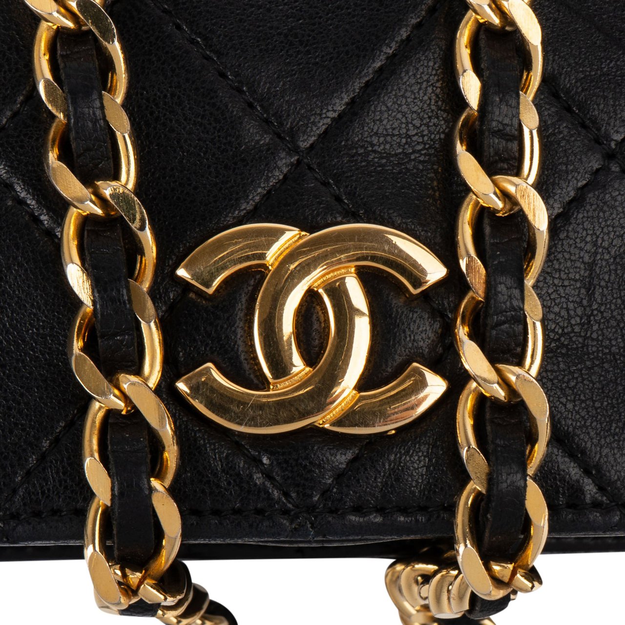 Chanel Chanel Quilted Lambskin Single Flap Shoulder Bag Zwart