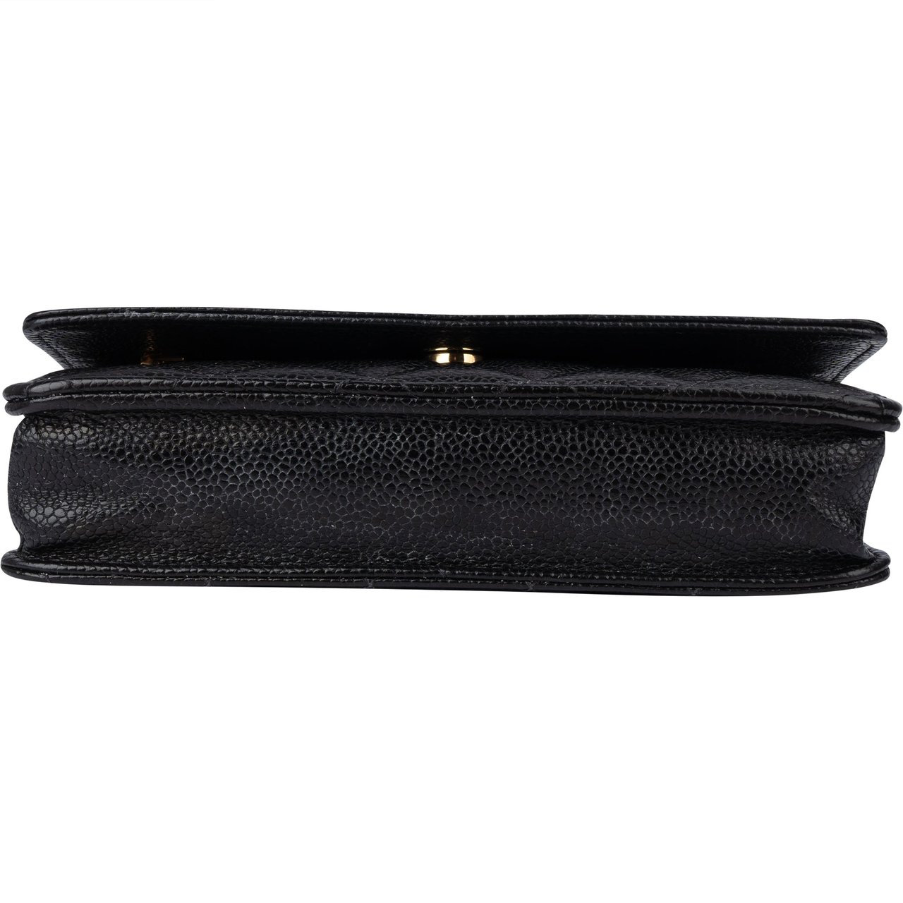 Chanel Chanel Quilted Caviar Leather Wallet On Chain Crossbody Bag Zwart