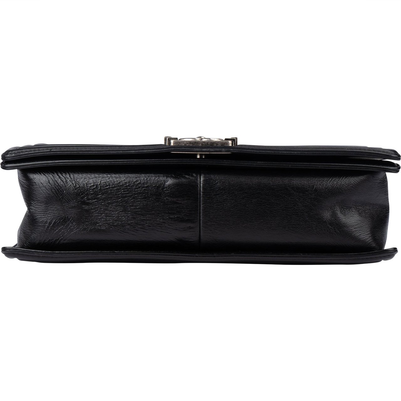 Chanel Chanel Quilted Lambskin Boy Single Flap Crossbody Bag Zwart