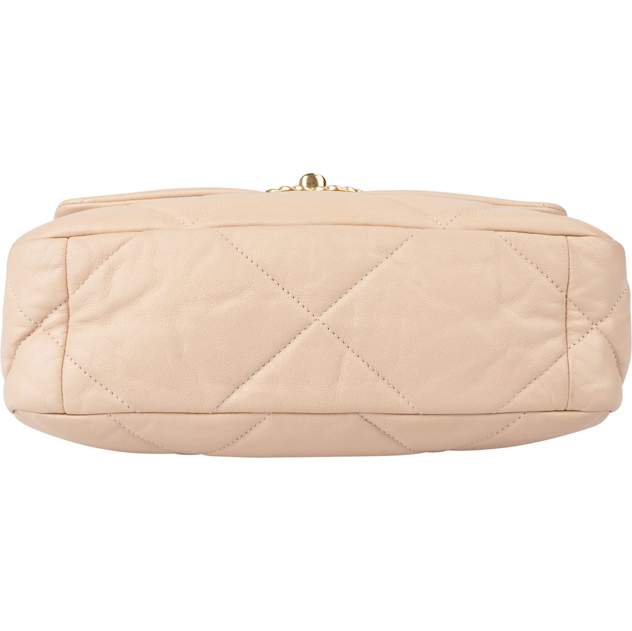 Chanel Chanel 19 Quilted Lambskin Single Flap Crossbody Bag Beige