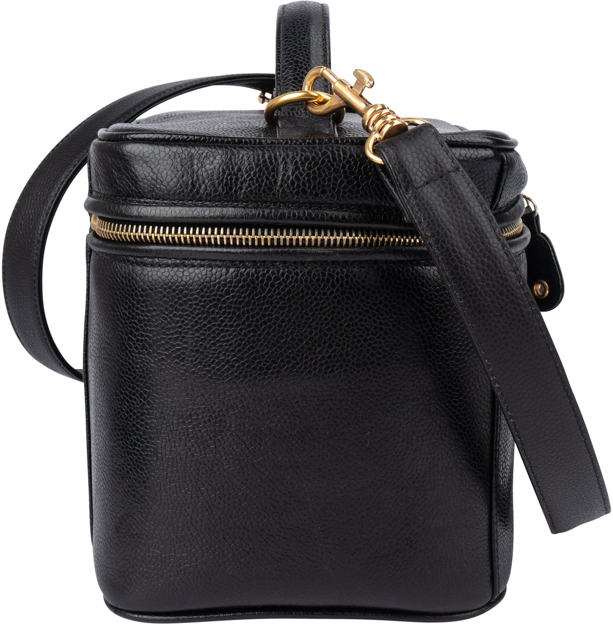 Chanel Chanel Caviar Leather CC Vanity Handbag Zwart
