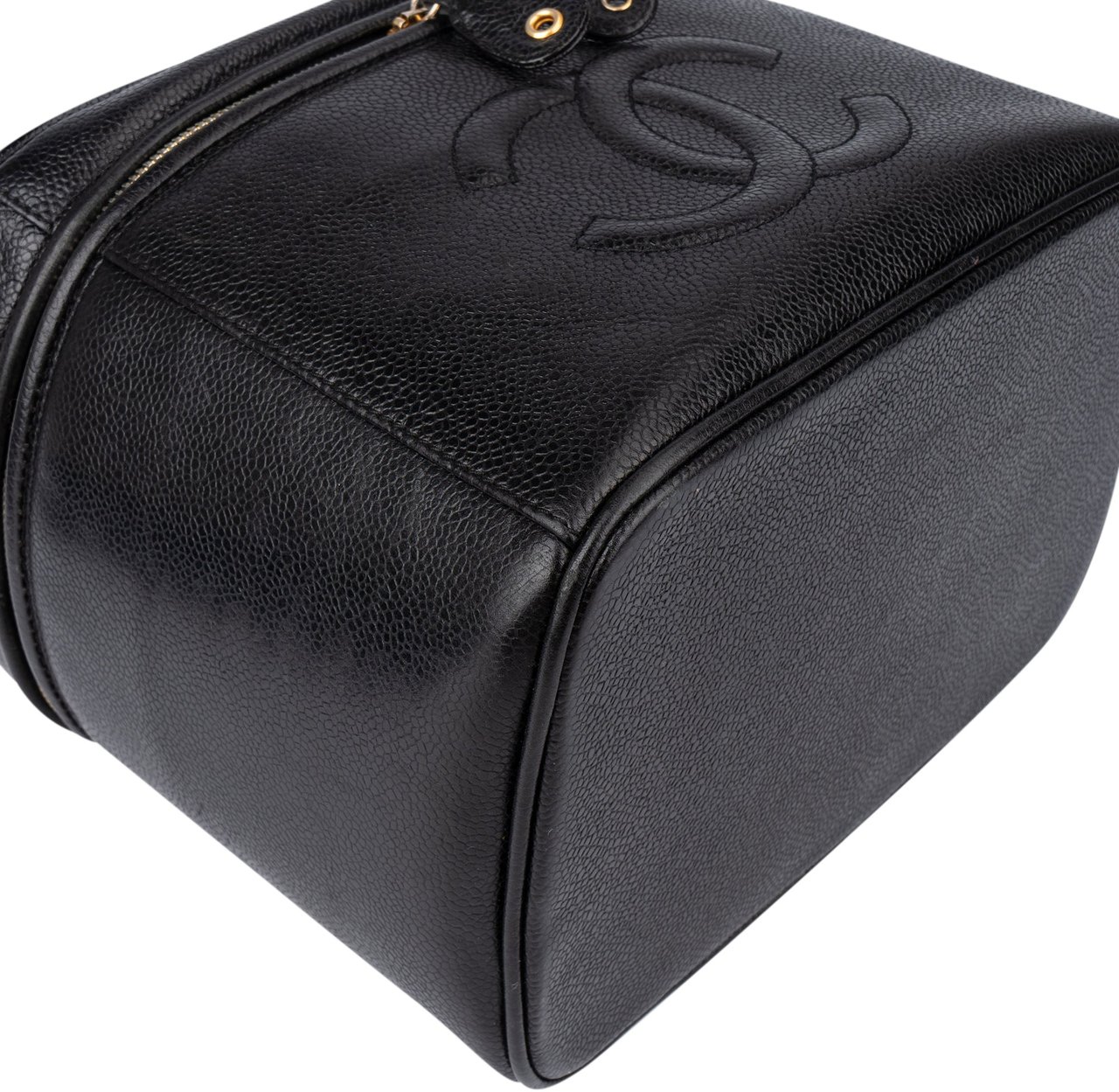 Chanel Chanel Caviar Leather CC Vanity Handbag Zwart
