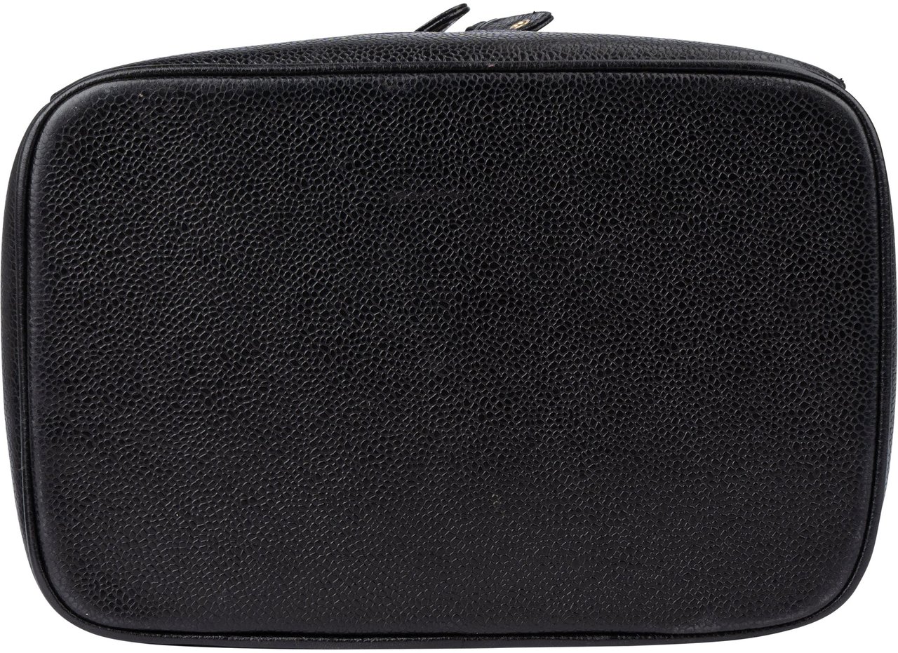 Chanel Chanel Caviar Leather CC Vanity Handbag Zwart