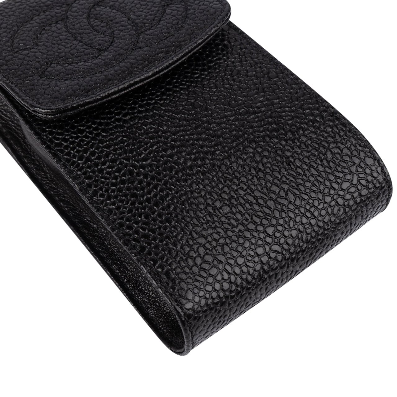 Chanel Chanel Caviar Leather CC Mini Crossbody Bag Zwart