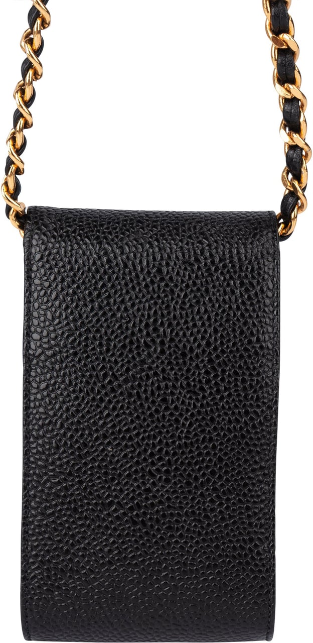 Chanel Chanel Caviar Leather CC Mini Crossbody Bag Zwart