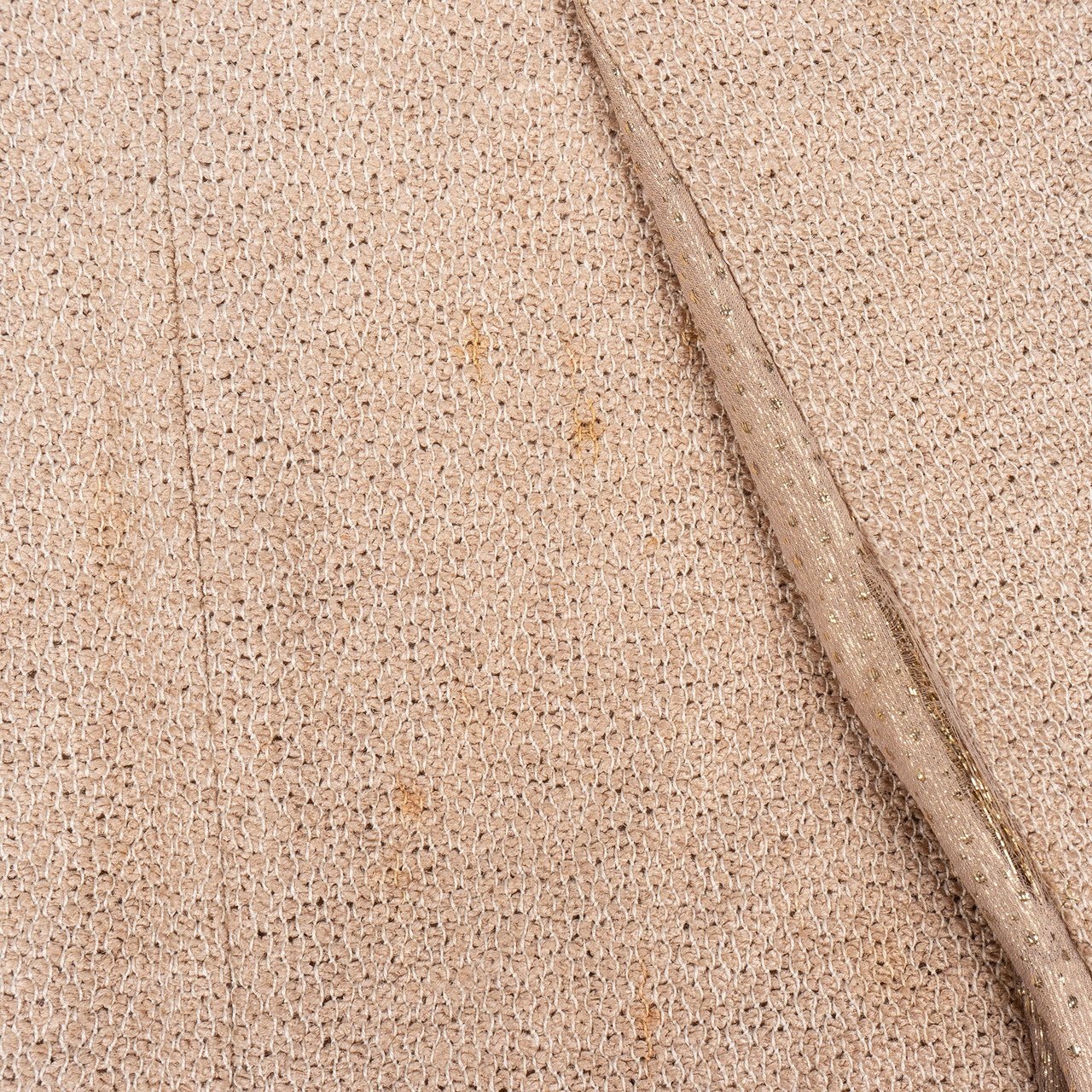 Chanel Chanel Viskose Gold Threads Skirt (DE34 / FR36) Beige