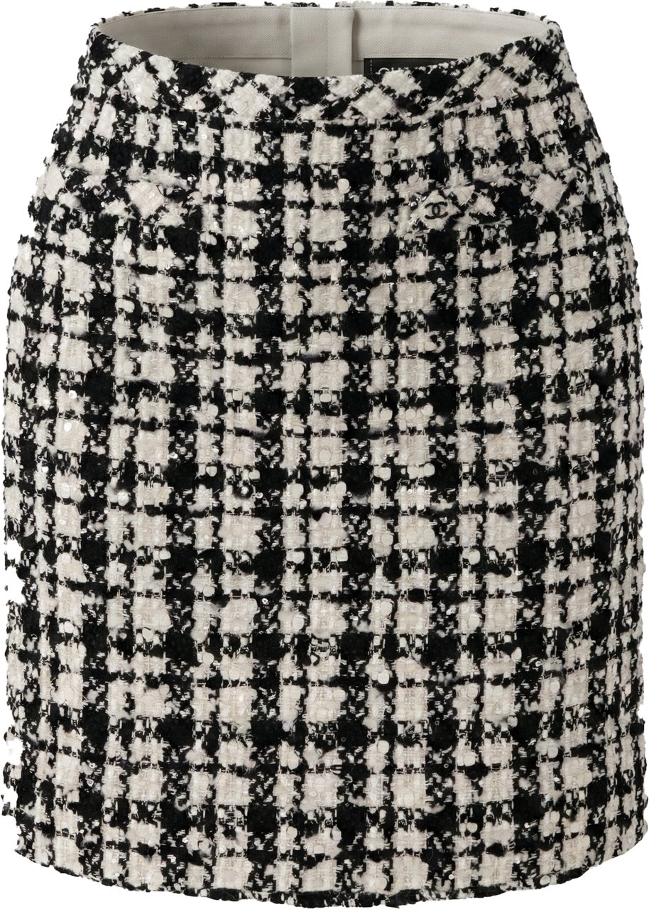 Chanel Chanel Multicolor Tweed Skirt (D 34 / FR 36) Zwart
