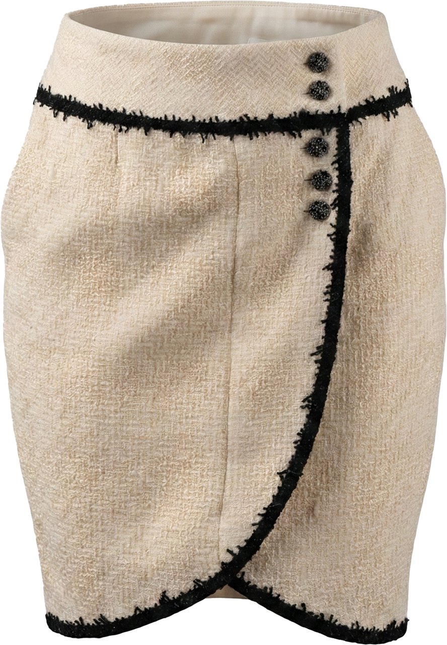 Chanel Chanel Wool Tweed Skirt (DE36 / FR38) Beige