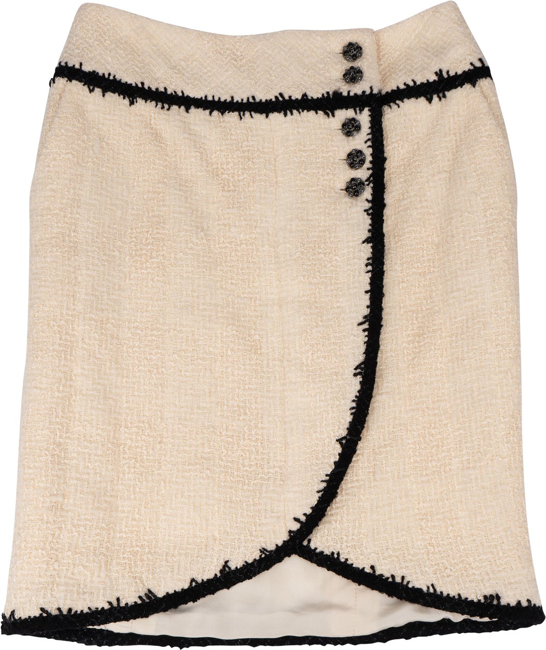 Chanel Chanel Wool Tweed Skirt (DE36 / FR38) Beige