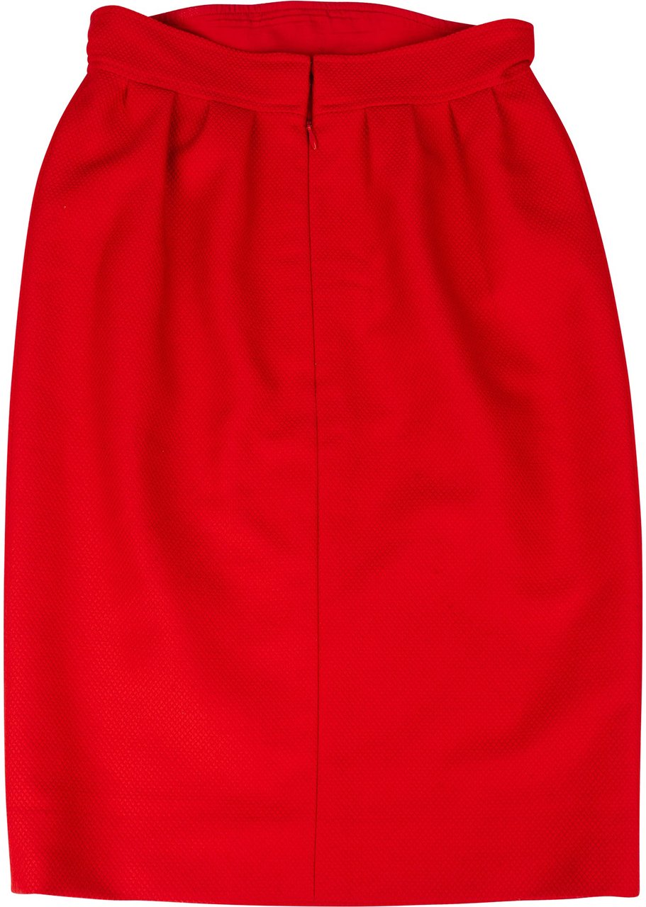 Chanel Chanel Rouge Wool Skirt (DE32 / FR34) Rood