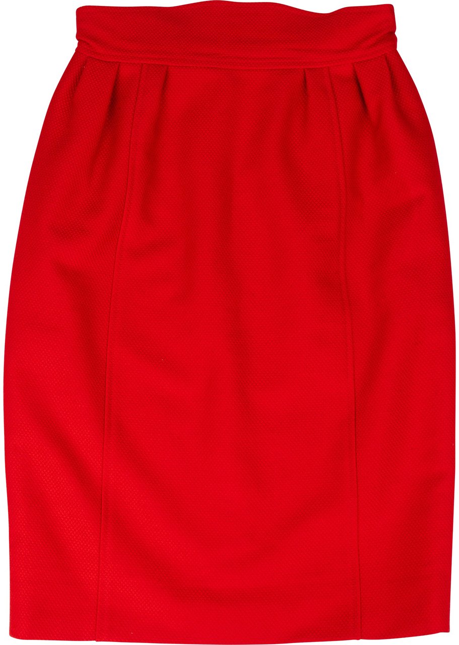 Chanel Chanel Rouge Wool Skirt (DE32 / FR34) Rood