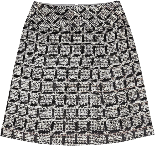 Chanel Chanel Rare Glitter Nylon Tweed Sample Skirt (D 36 / FR 38) Divers