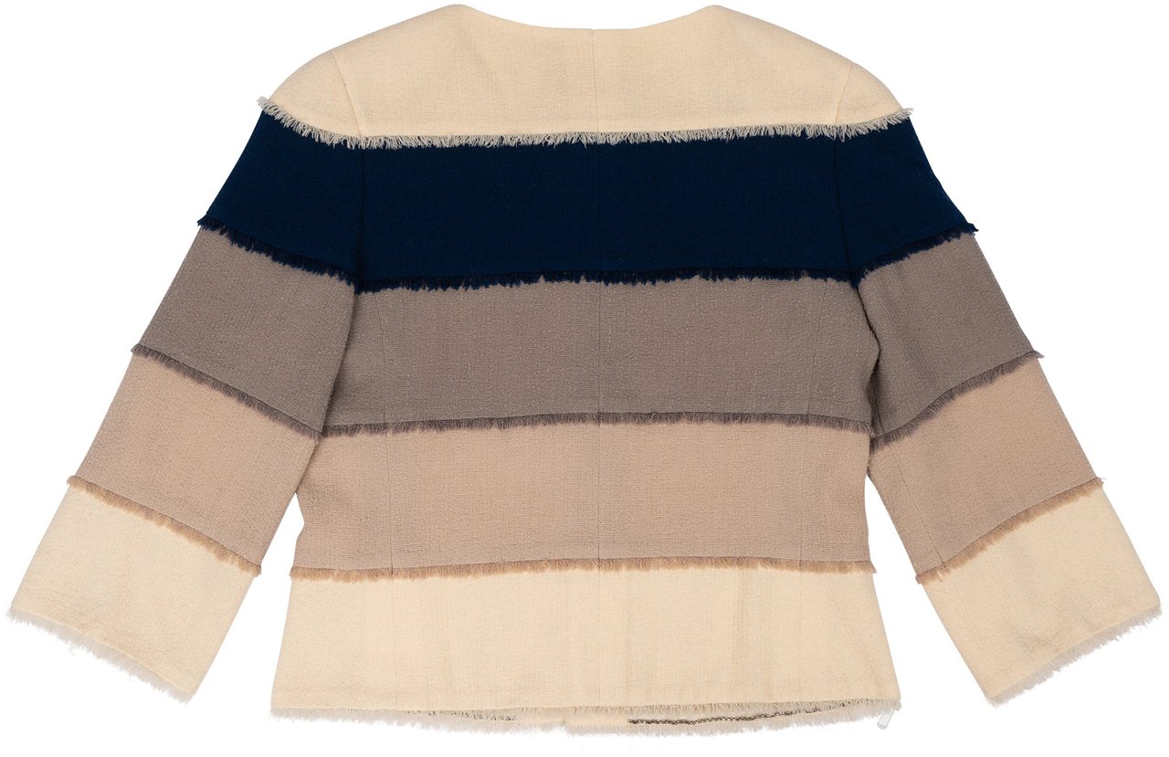 Chanel Chanel Wool Tweed Set01 Jacket (DE34 / FR36) Beige
