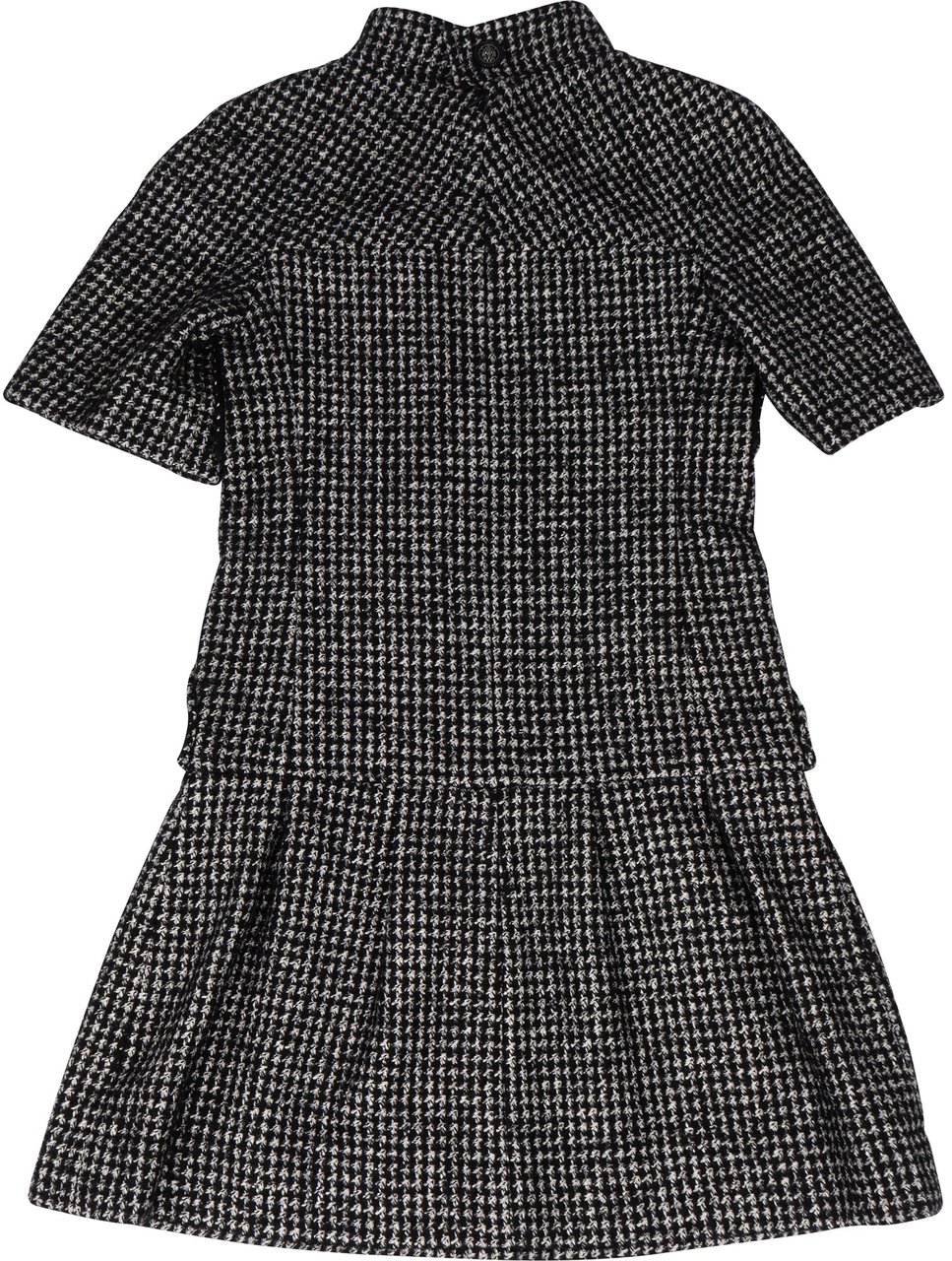 Chanel Bicolor Wool Tweed Dress (DE32 / FR34) Zwart
