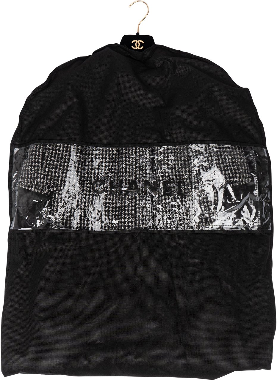 Chanel Chanel Bicolor Wool Tweed Dress (DE32 / FR34) Zwart