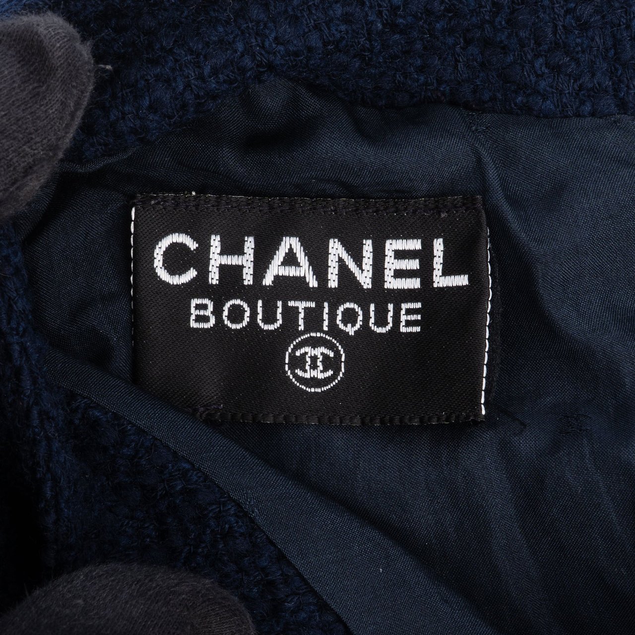 Chanel Bleu Tweed Dress (DE 34 / XS) Blauw