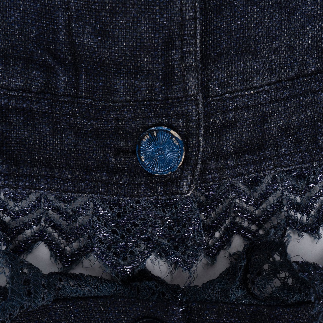 Chanel Chanel Bleu Linen Catwalk Set (D 34 / FR 36) Blauw