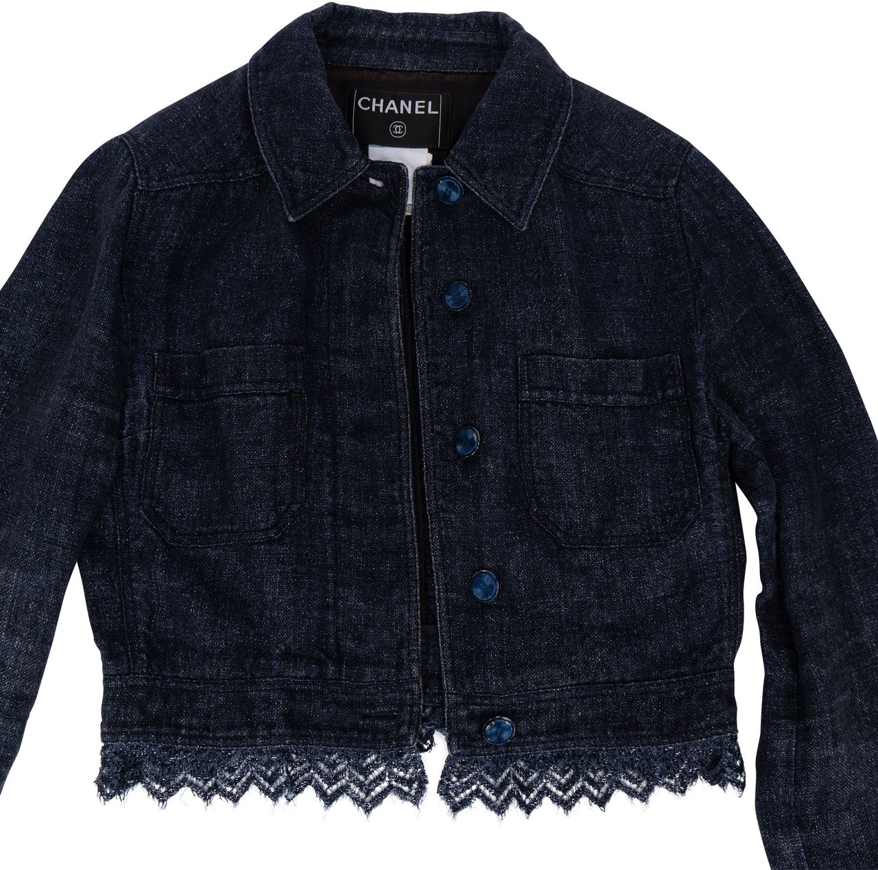 Chanel Chanel Bleu Linen Catwalk Set (D 34 / FR 36) Blauw