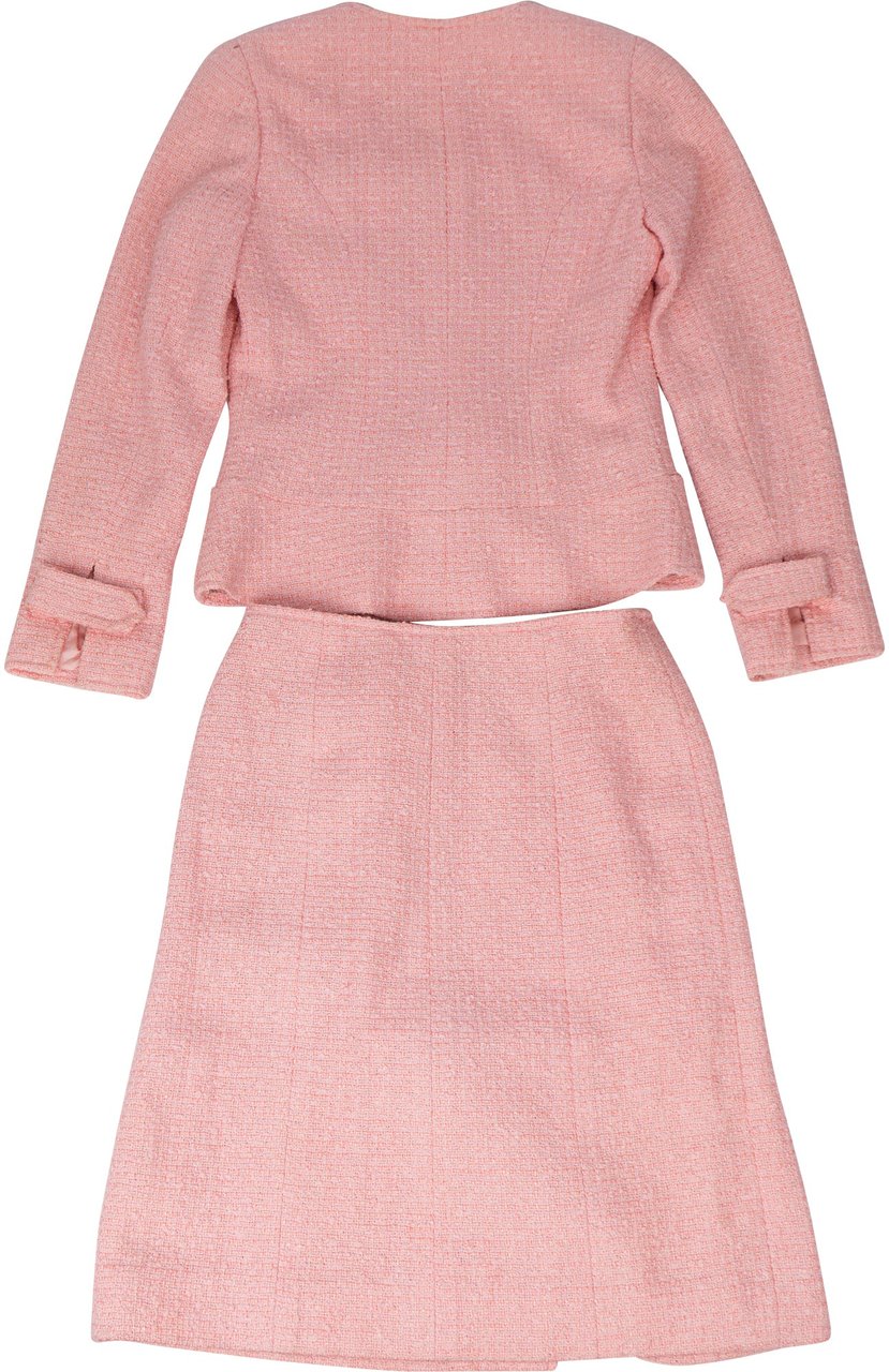 Chanel Chanel Rose Tweed Coco Set (D 34 / FR 36) Rood