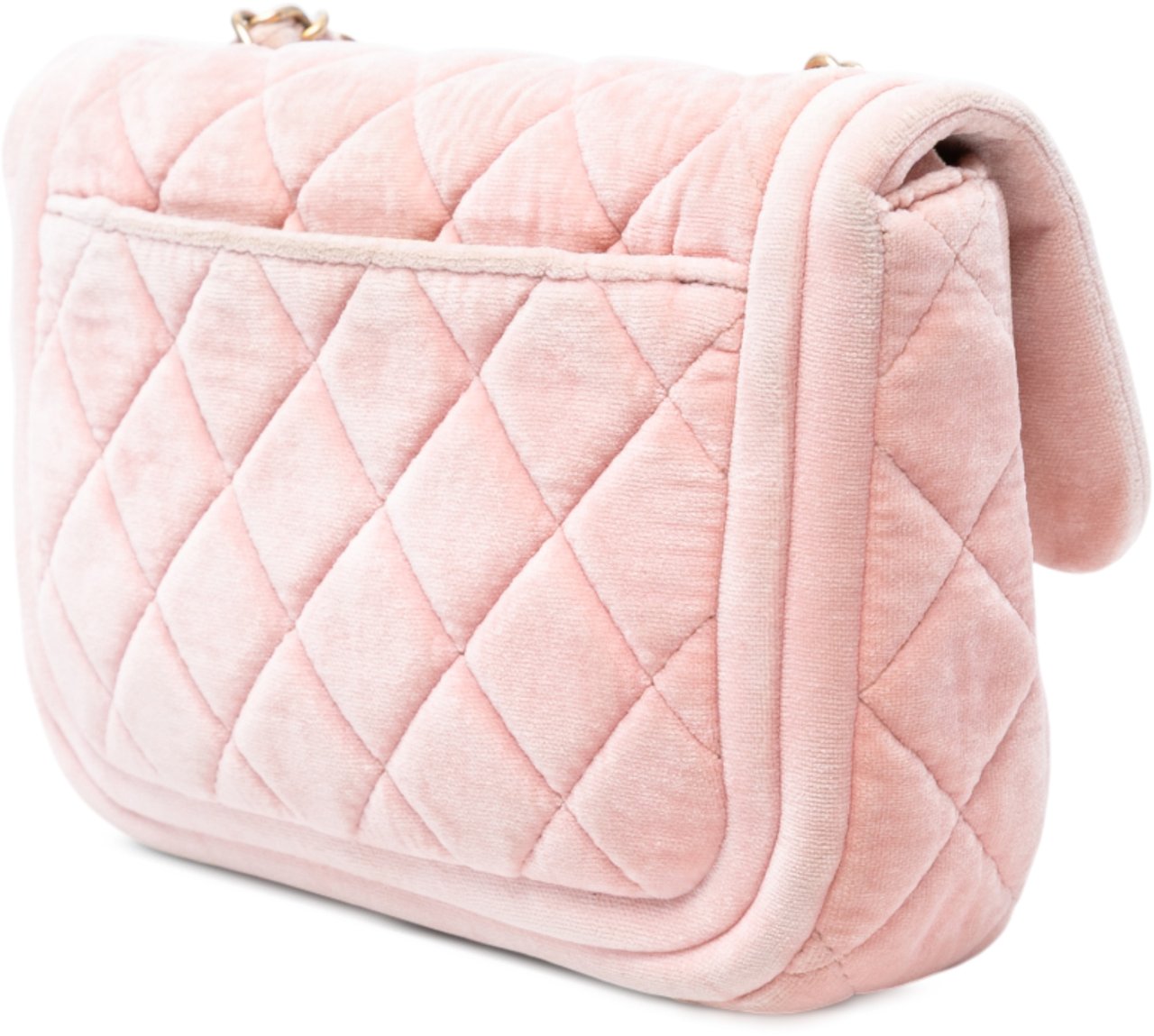 Chanel Mini Quilted Velvet Double Frame Flap Roze