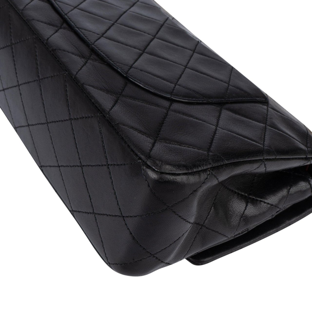 Chanel Chanel Quilted Lambskin 24K Gold Medium Double Flap Crossbody Bag Zwart