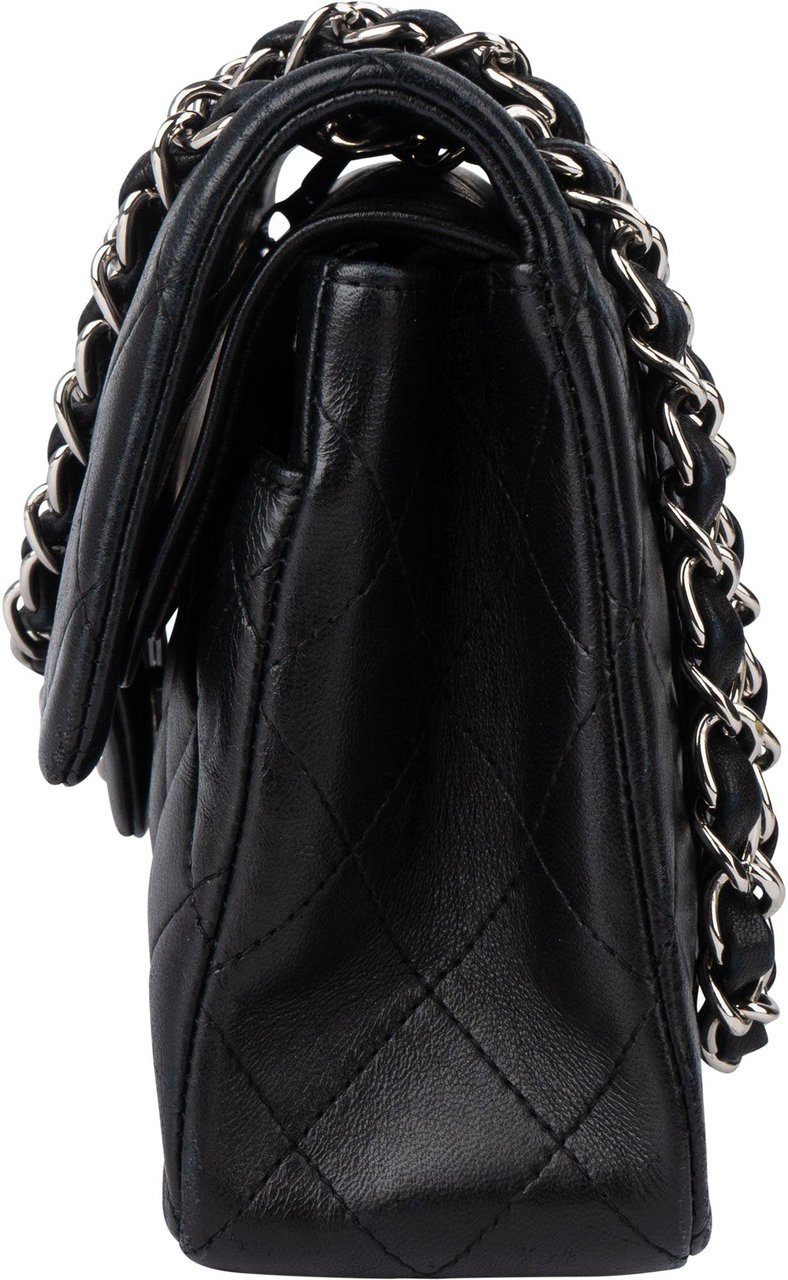 Chanel Chanel Quilted Lambskin Small Double Flap Crossbody Bag Zwart