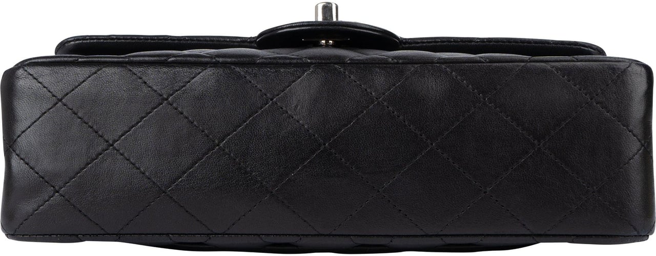 Chanel Chanel Quilted Lambskin Small Double Flap Crossbody Bag Zwart