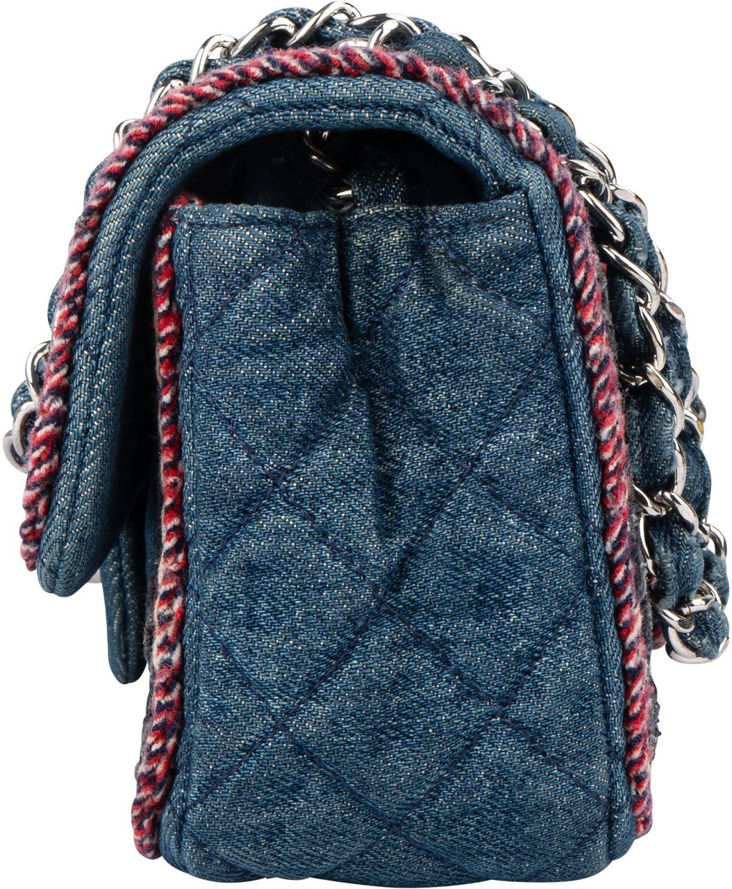 Chanel Chanel Denim Monogram Single Flap Crossbody Bag Blauw