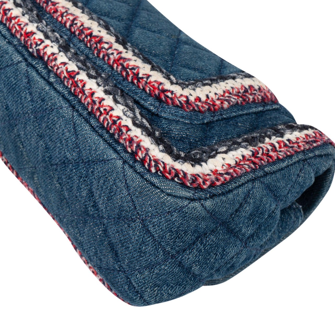 Chanel Chanel Denim Monogram Single Flap Crossbody Bag Blauw