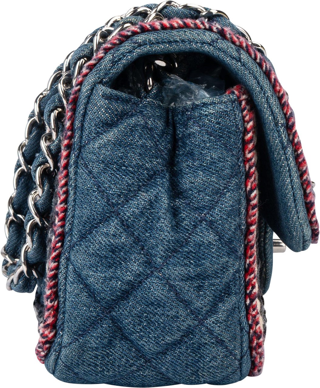 Chanel Chanel Denim Monogram Single Flap Crossbody Bag Blauw