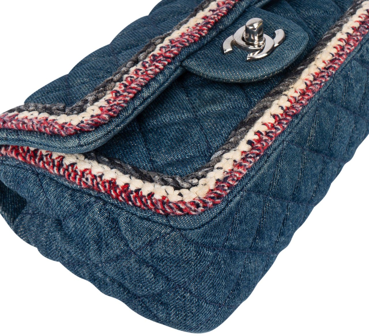 Chanel Chanel Denim Monogram Single Flap Crossbody Bag Blauw