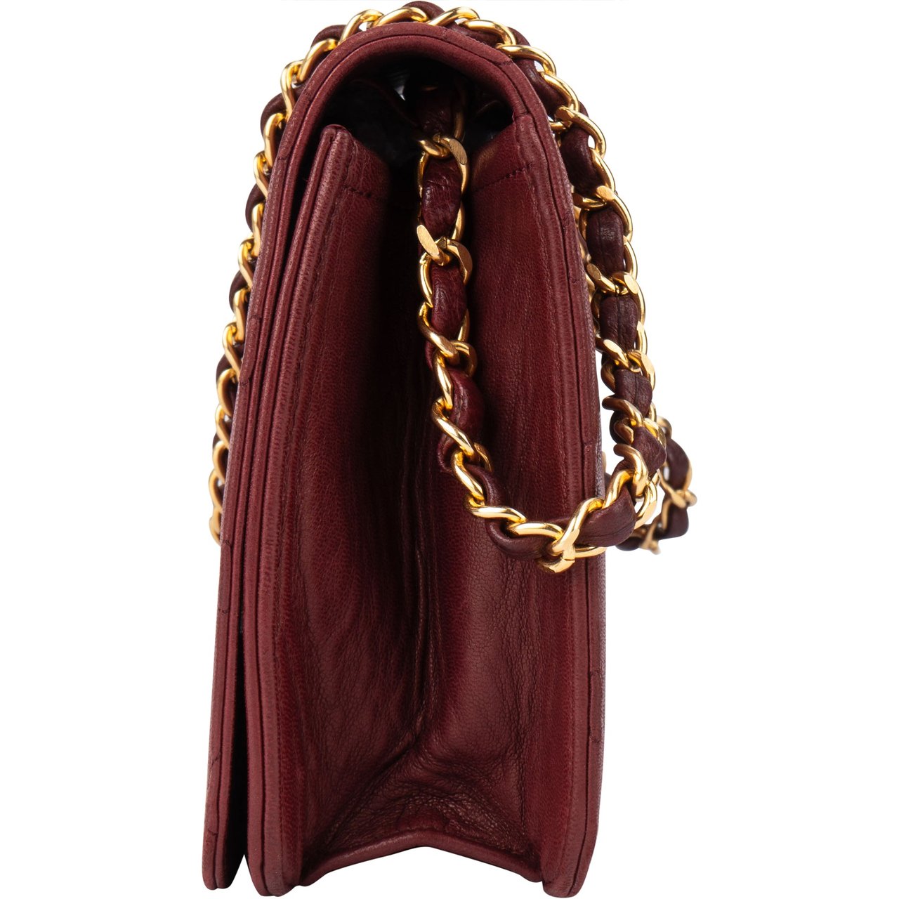 Chanel Chanel Quilted Lambskin 24K Gold Single Flap Shoulder Bag Divers