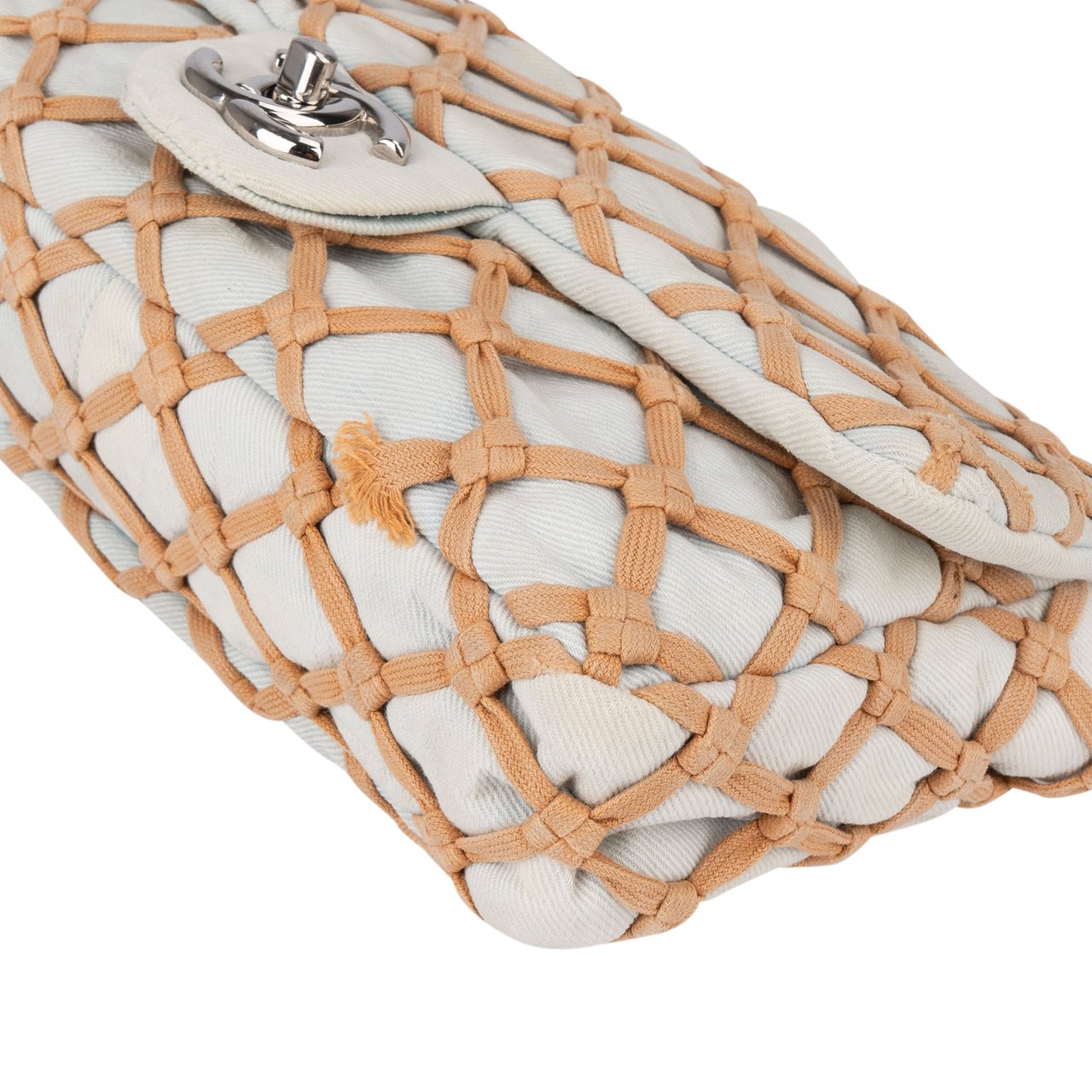 Chanel Chanel Denim Canebiers Single Flap Crossbody Bag Blauw