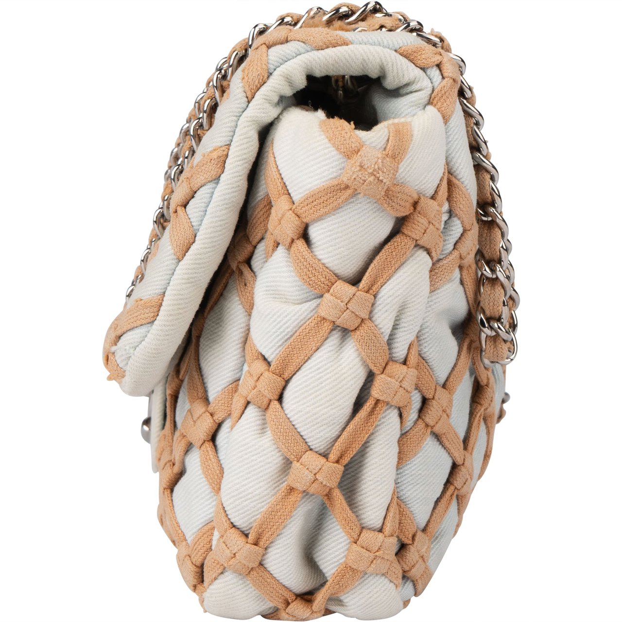 Chanel Chanel Denim Canebiers Single Flap Crossbody Bag Blauw