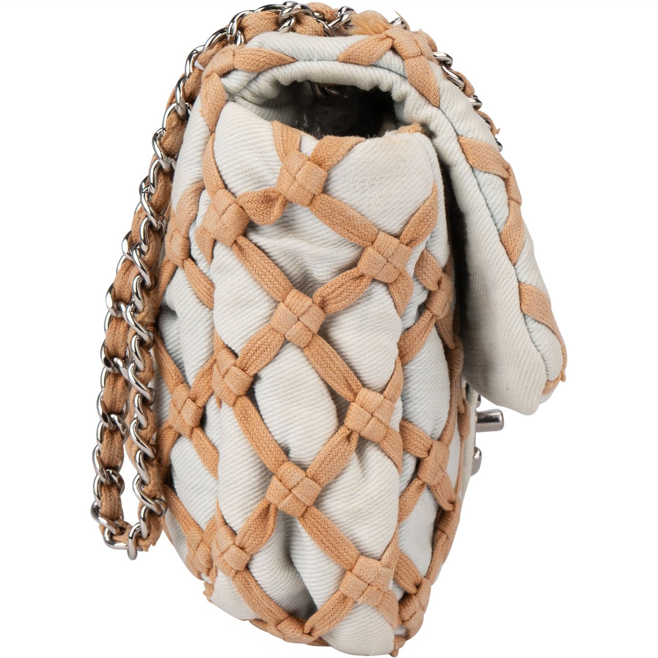 Chanel Chanel Denim Canebiers Single Flap Crossbody Bag Blauw