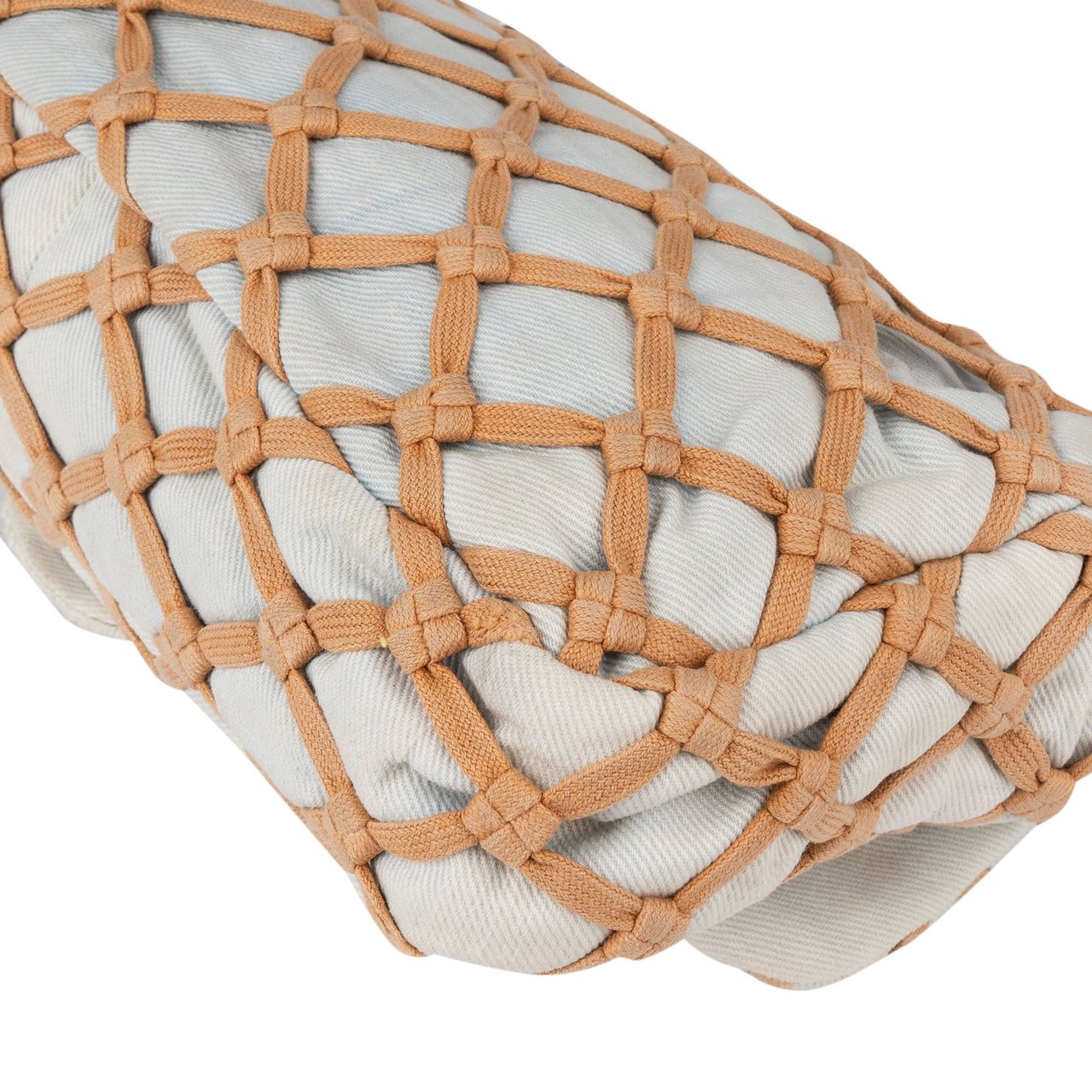 Chanel Chanel Denim Canebiers Single Flap Crossbody Bag Blauw