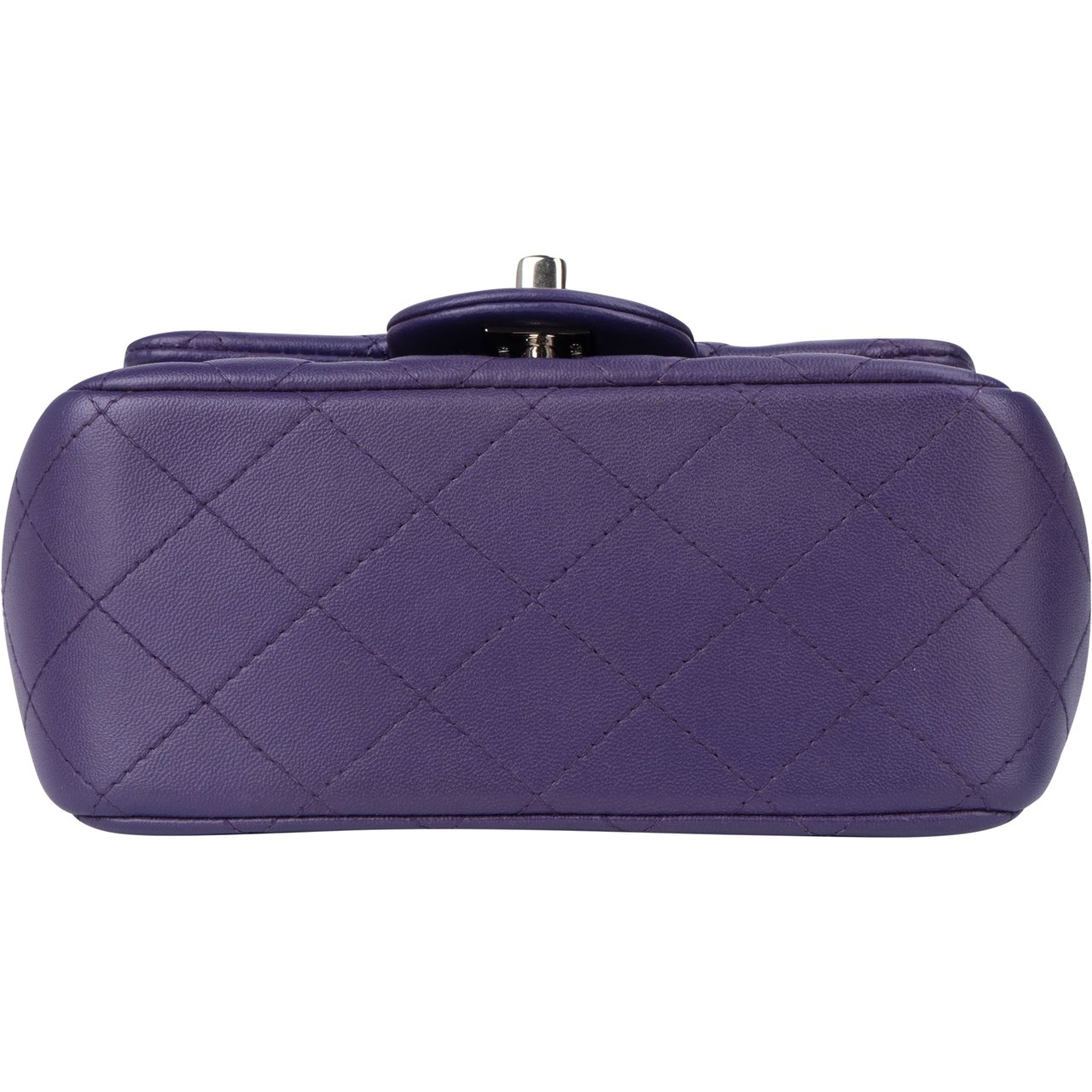 Chanel Chanel Quilted Lambskin Single Flap Crossbody Bag Paars