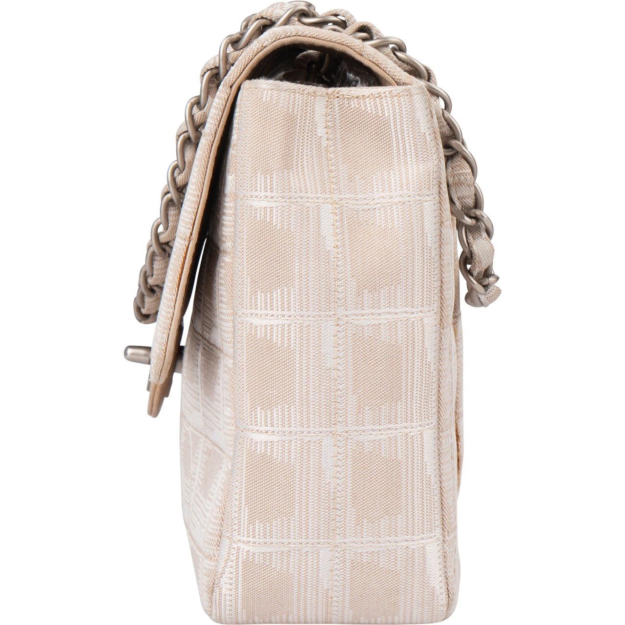 Chanel Chanel Travel Line Monogram Single Flap Crossbody Bag Beige