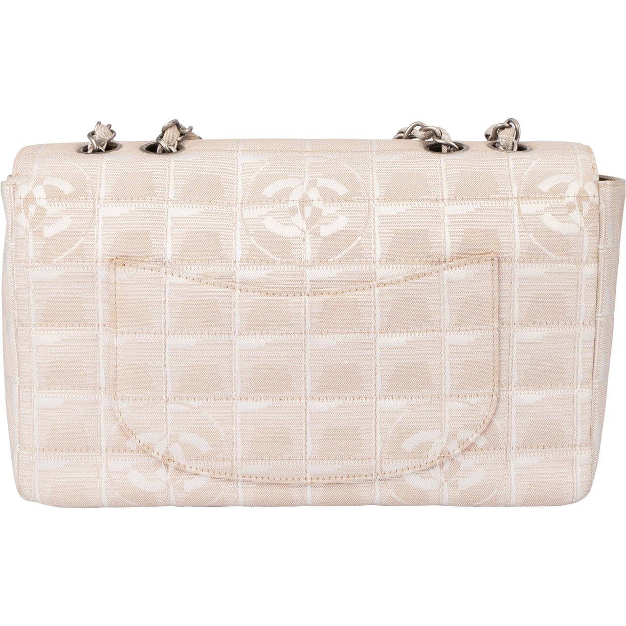 Chanel Chanel Travel Line Monogram Single Flap Crossbody Bag Beige