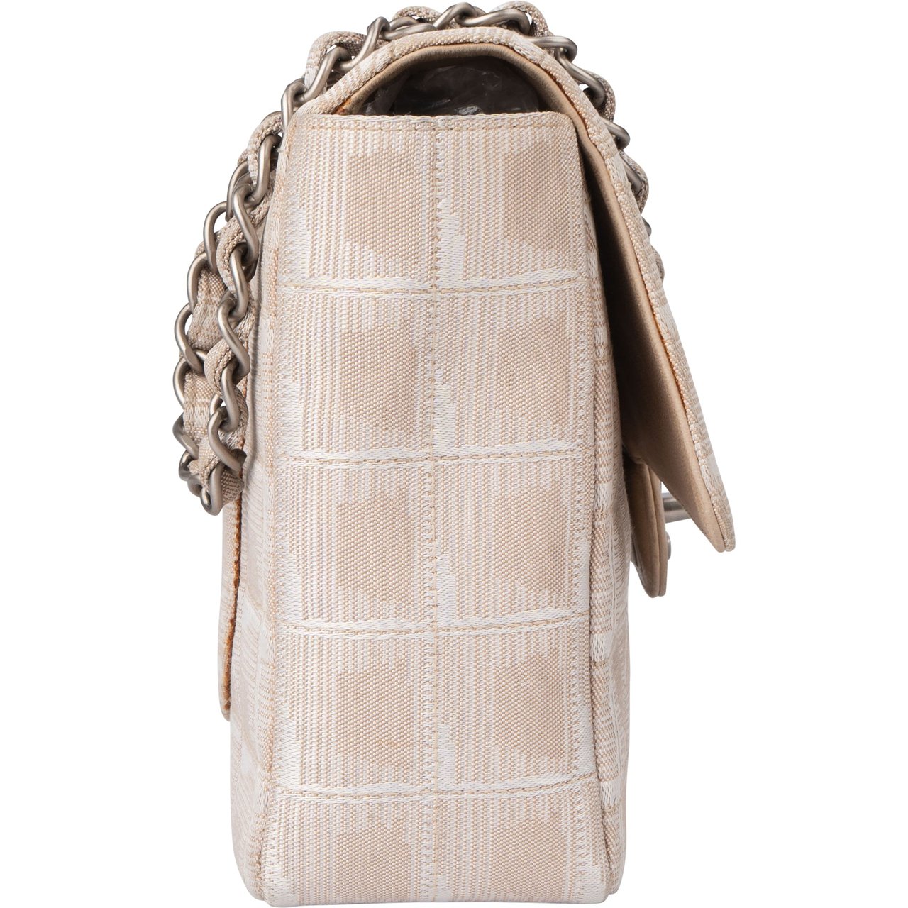 Chanel Chanel Travel Line Monogram Single Flap Crossbody Bag Beige