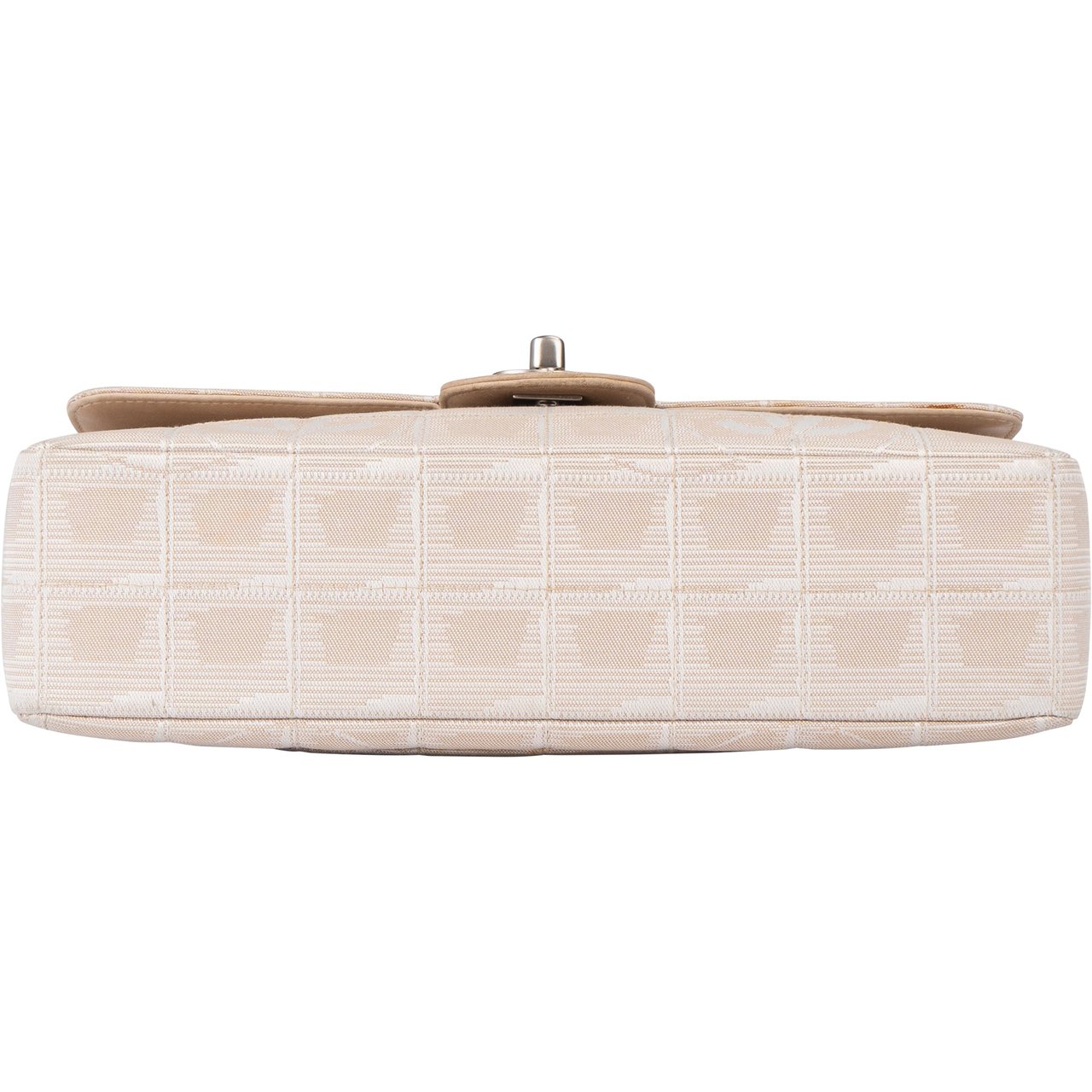 Chanel Chanel Travel Line Monogram Single Flap Crossbody Bag Beige