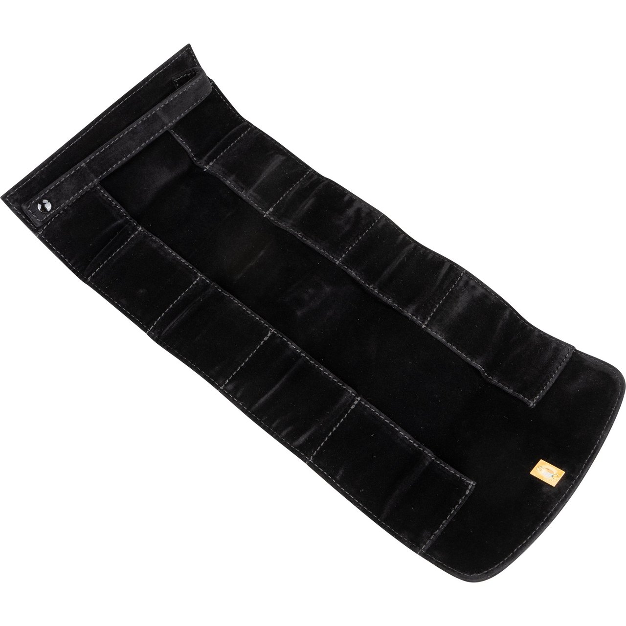 Chanel Chanel Noir Velvet 24K Gold Jewelry Pouch Zwart