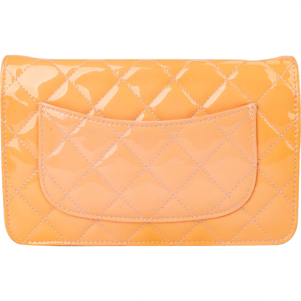 Chanel Chanel Quilted Patent Leather CC Wallet On Chain Crossbody Bag Oranje