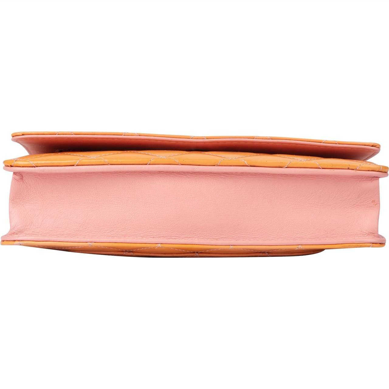 Chanel Chanel Quilted Patent Leather CC Wallet On Chain Crossbody Bag Oranje